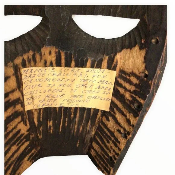 South American Hand Carved Ceremonial Mask from Chile
